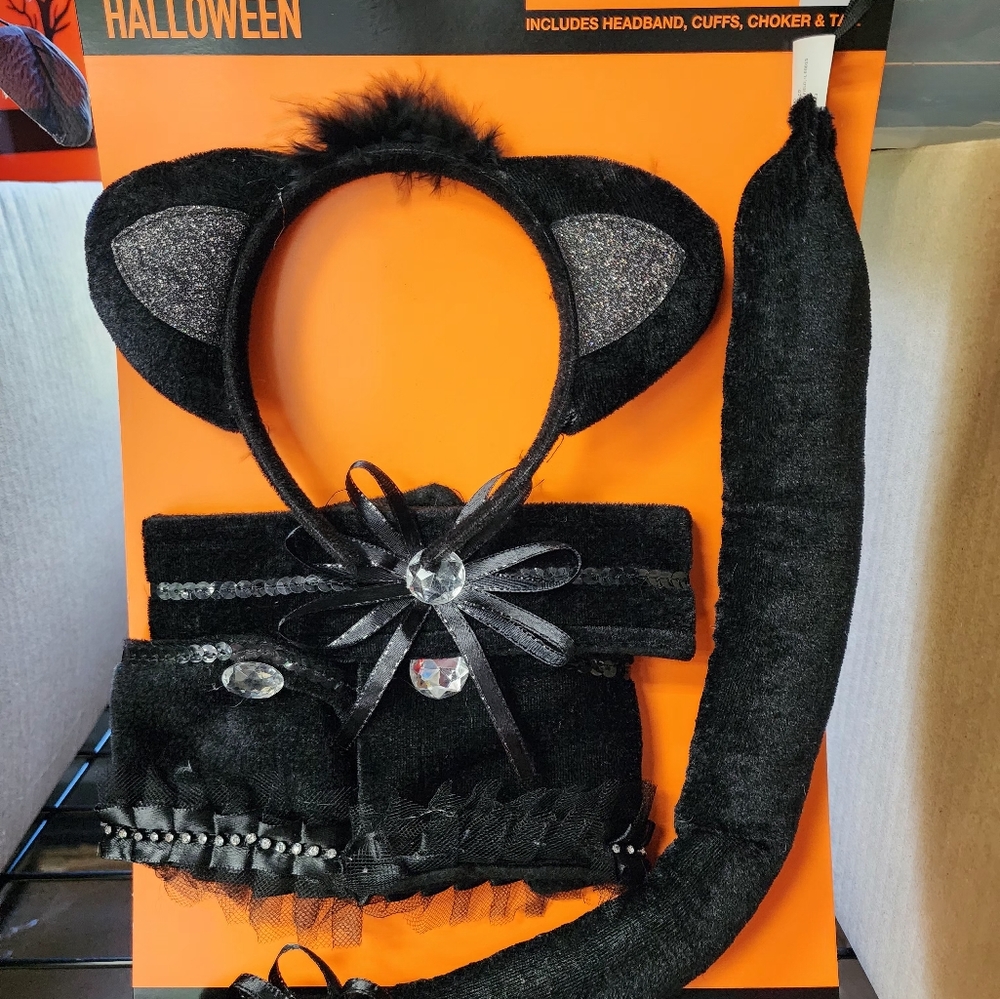 Happy Halloween 5 Piece Black Cat Costume